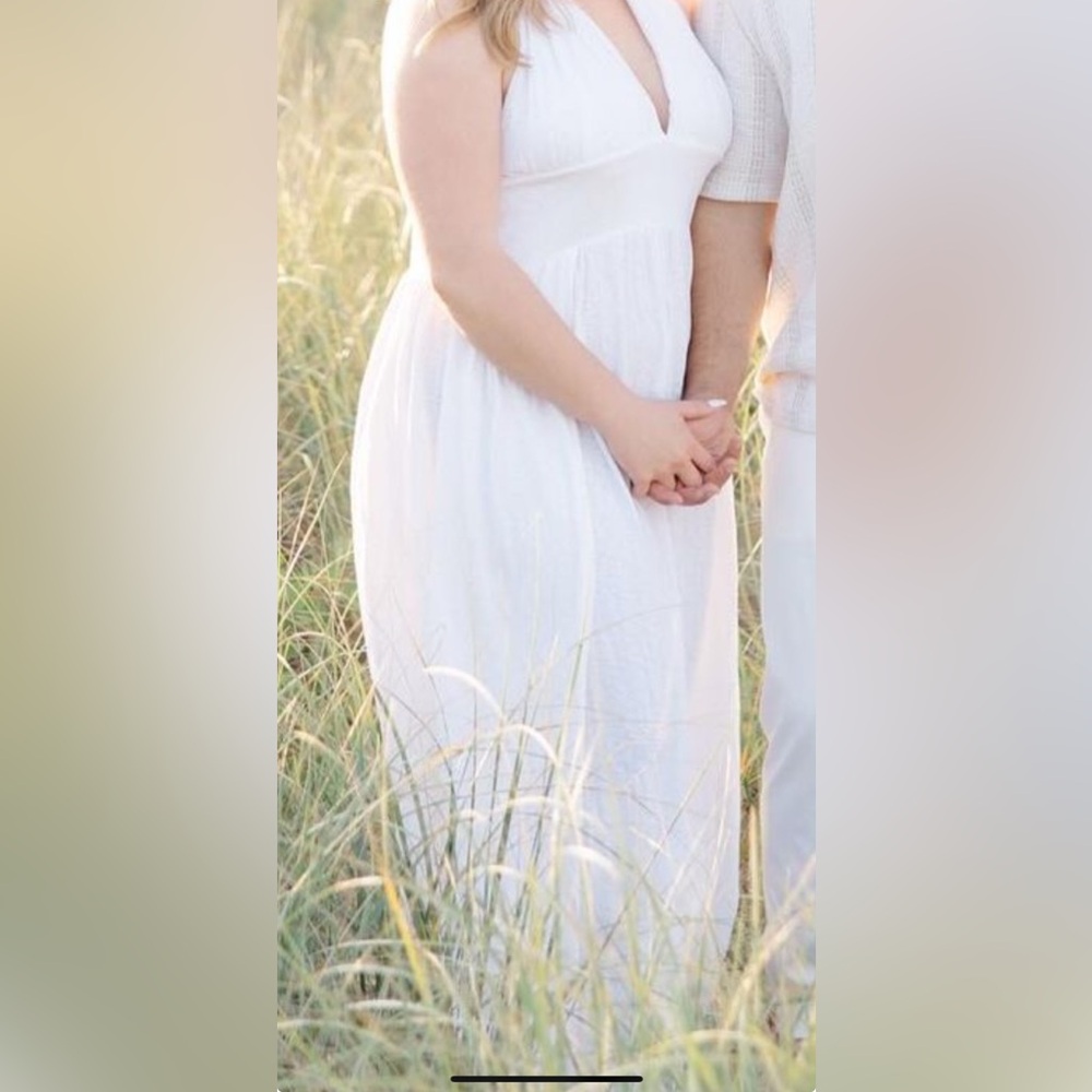 White maxi dress